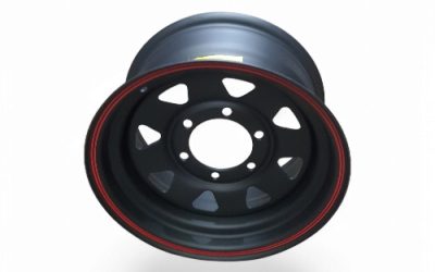 MAGS 14″7J 6/139 BLACK TWO RED LINE FTM