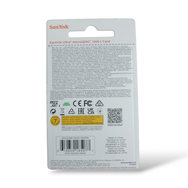 SANDISK SD UHS-I 64GB SDQUNR064GGN3MN - Image 2