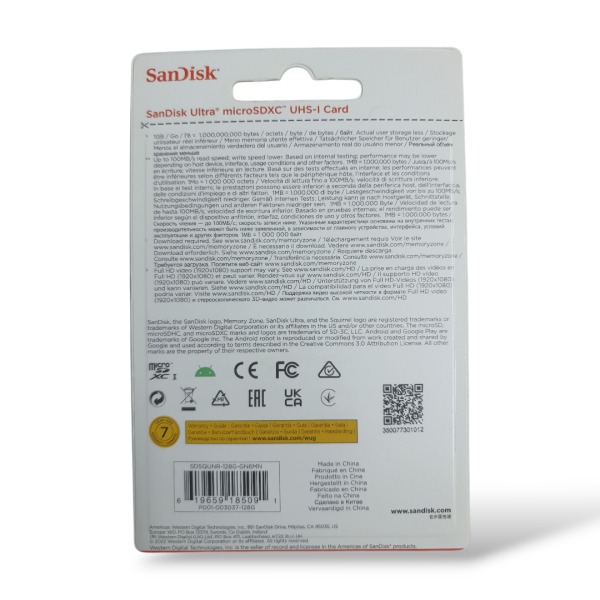 SANDISK ULTRA SD 128GB C10 UHS-1 100MB - Image 2